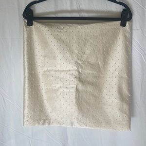 TOTAL OF 4 - 18” pillow cases - off white “Chelsea” pattern